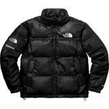 Supreme The North Face 17AW Leather Nuptse Jacket 黒