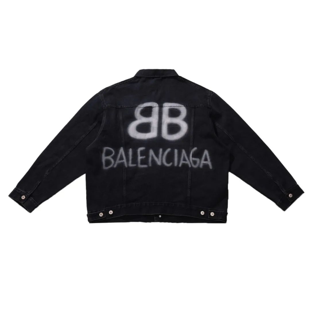 BALENCIAGA BB バックロゴ デニムジャケット