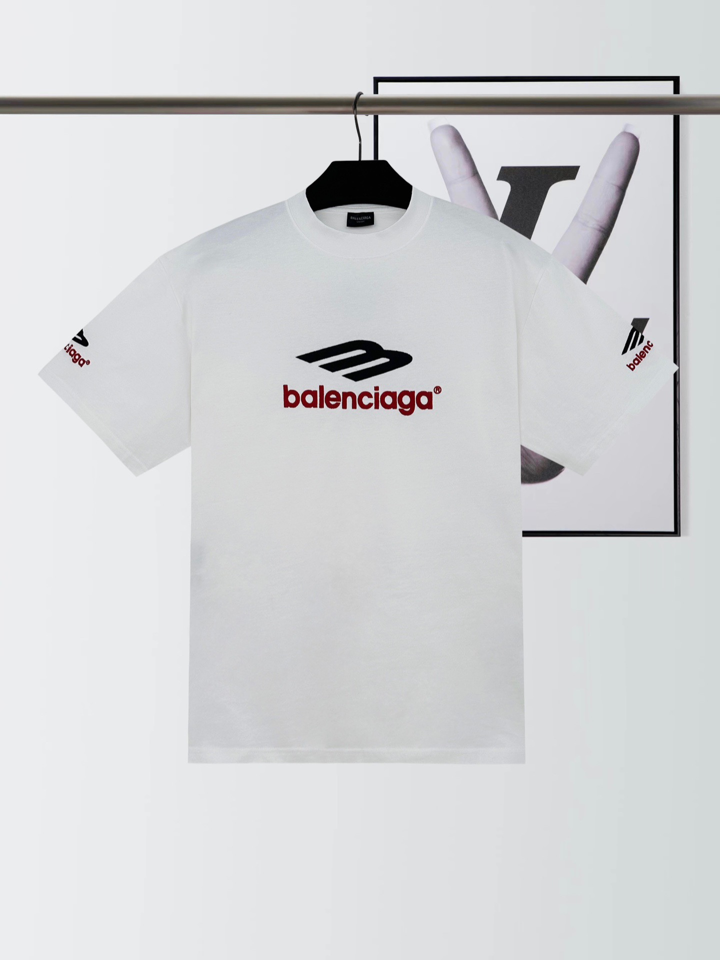 Balenciaga M刺繍ロゴ Tシャツ ホワイト