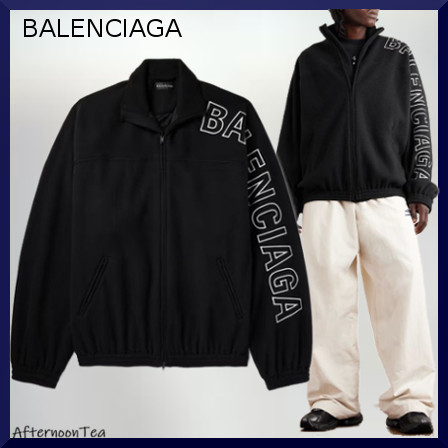 BALENCIAGA オーバーサイズ ロゴ フリースジャケット