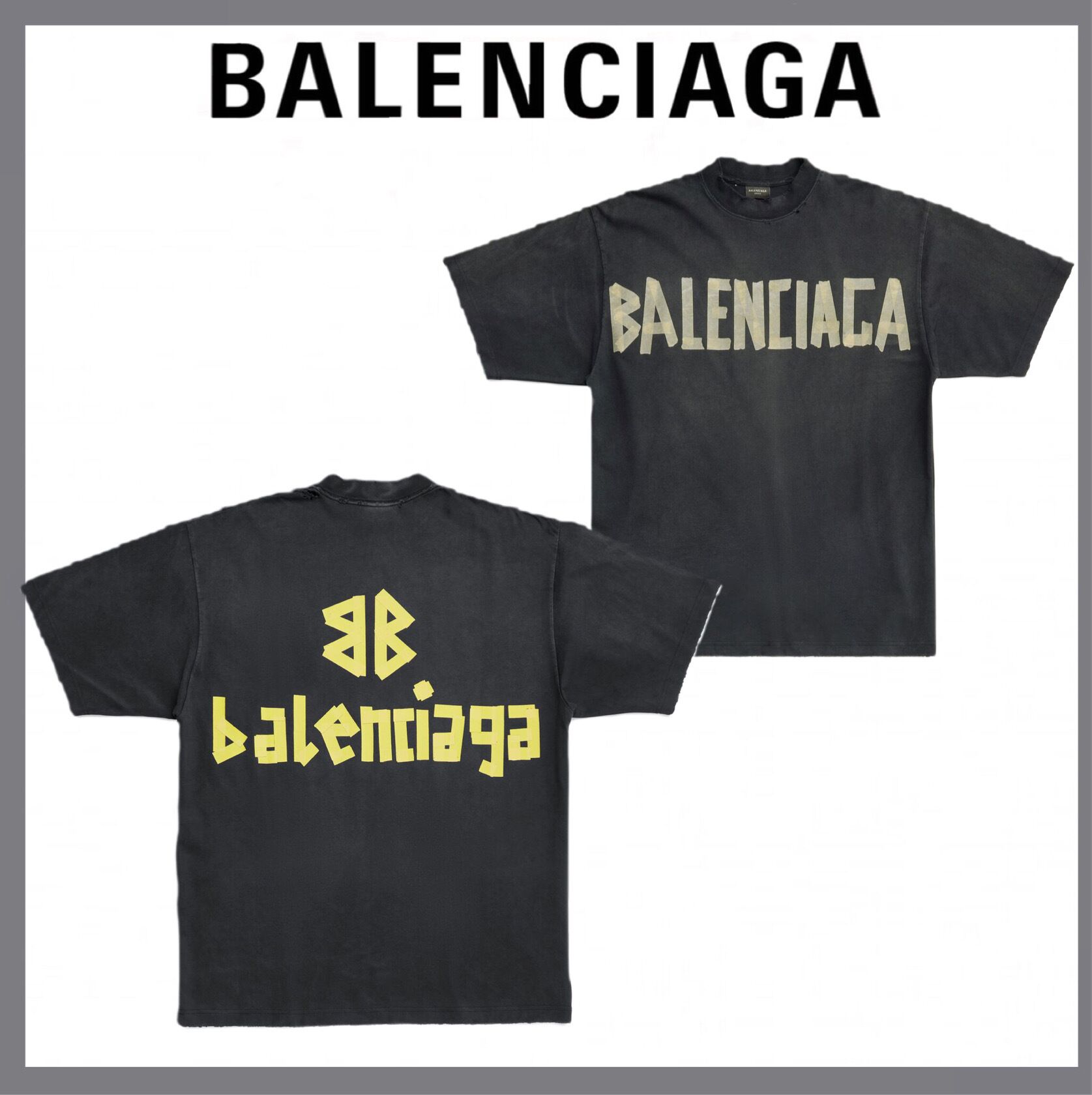 BALENCIAGA テープロゴ Tシャツ