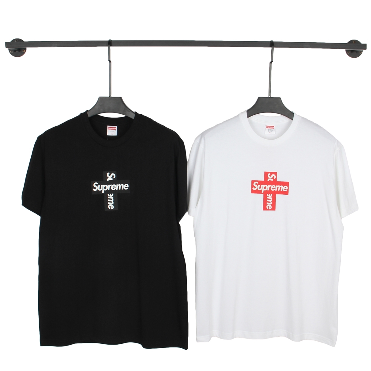 Supreme Cross Logo Tee 黒/白 2色