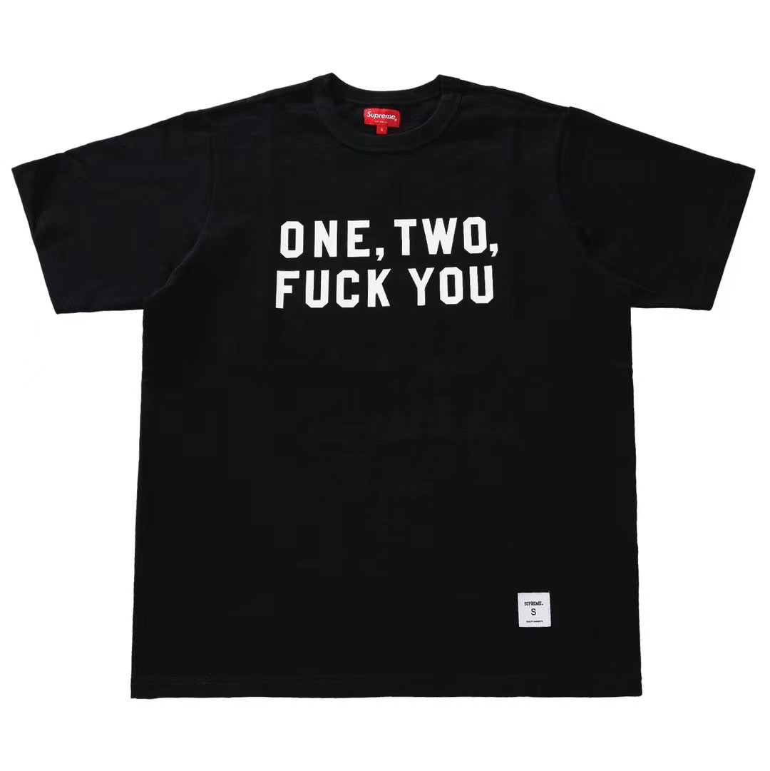 Supreme One Two Fuck You S/S Tee 黒