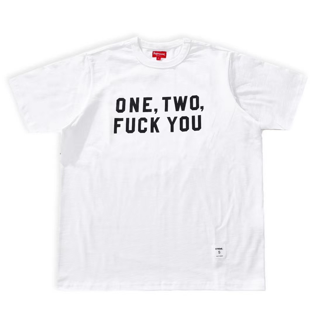 Supreme One Two Fuck You S/S Tee 白