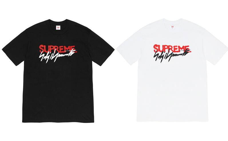 Supreme 20FW Yohji Yamamoto Logo Tee 黒/白